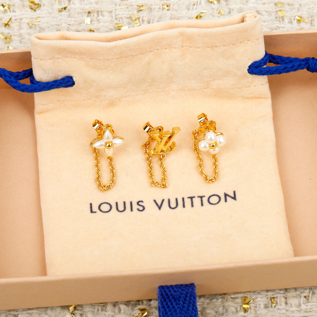 【関税負担なし・送料無料・代引可】ヴィトン ピアス 未使用 箱付き