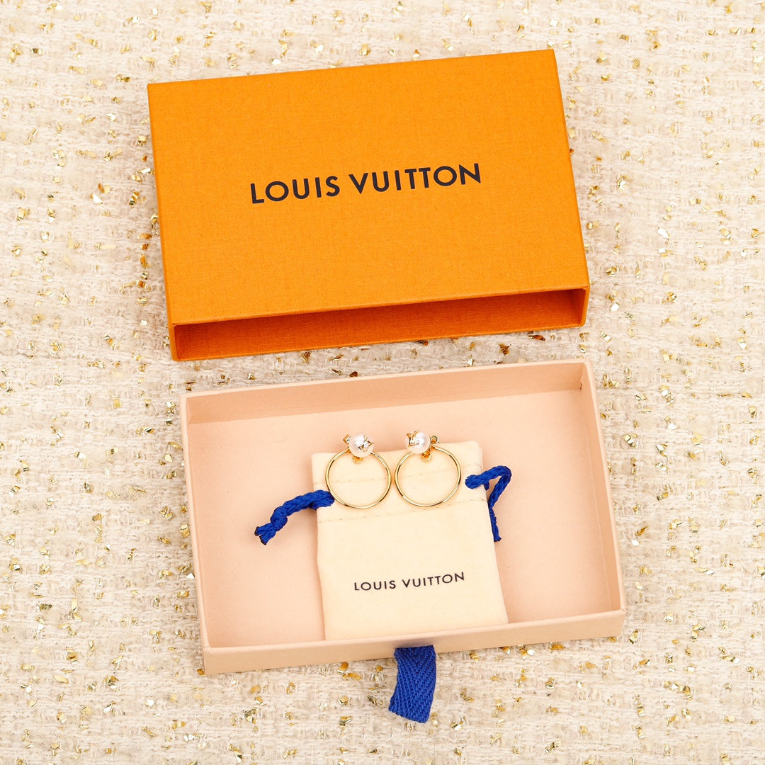 【関税負担なし・送料無料・代引可】ヴィトン ピアス 未使用 箱付き
