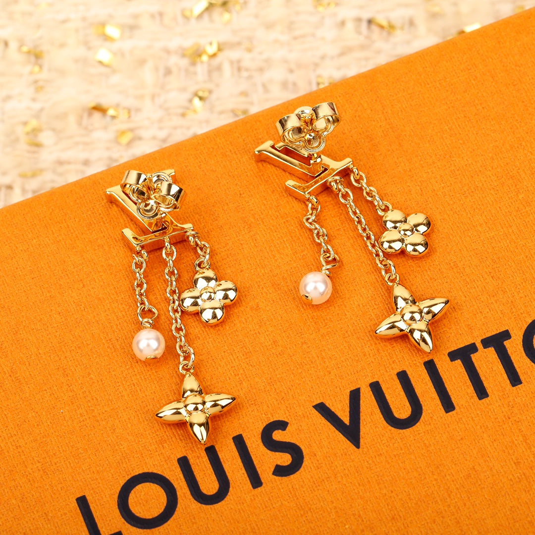 【関税負担なし・送料無料・代引可】ヴィトン ピアス 未使用 箱付き