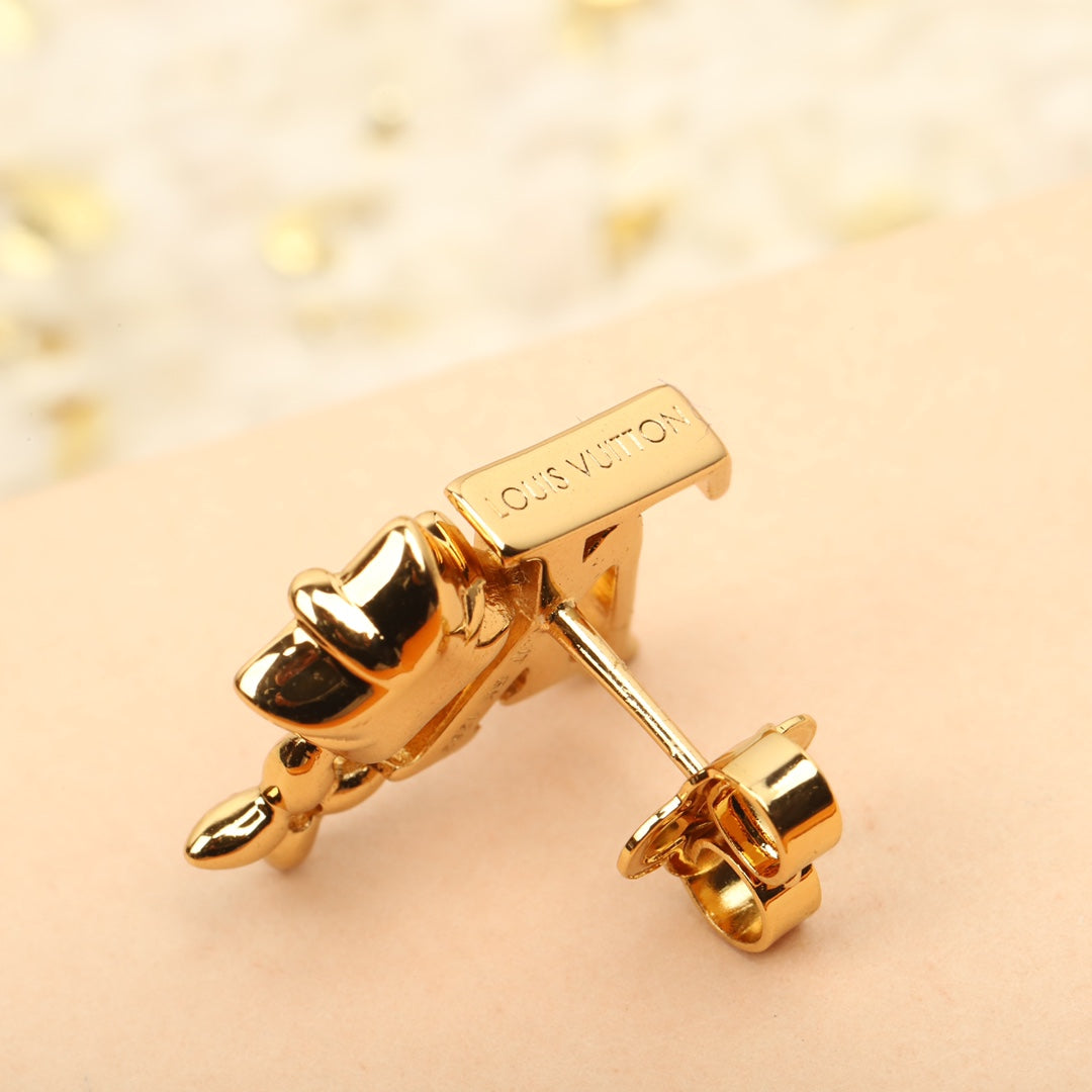 【関税負担なし・送料無料・代引可】ヴィトン ピアス 未使用 箱付き