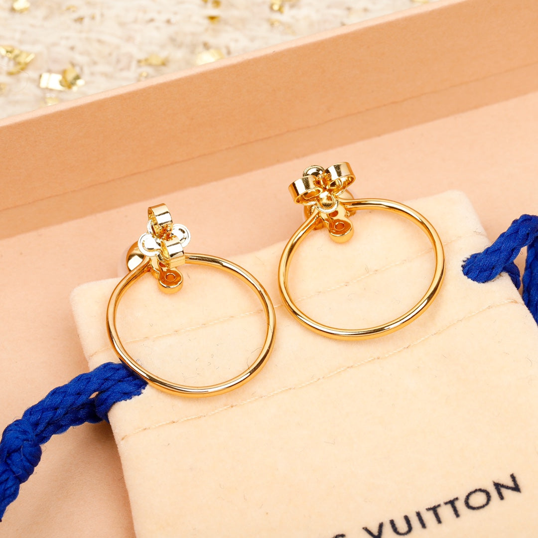 【関税負担なし・送料無料・代引可】ヴィトン ピアス 未使用 箱付き