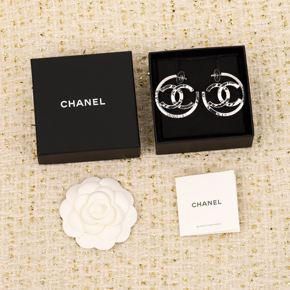 【関税負担なし・送料無料・代引可】シャネル ピアス 未使用 箱付き